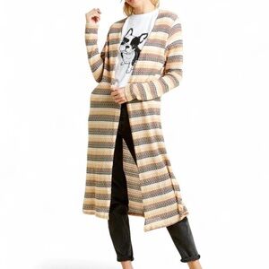 🌿 Striped Boho Duster | Size S